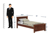 Trinity Solid Sheesham Wood Single Bed Without Storage (Natural Finish)